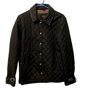 Coach Black Quilted Coat